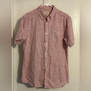 Original Weatherproof | Men's Casual Red Button Down Shirt | Size Medium